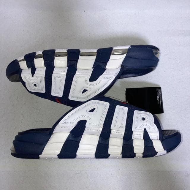 エアモアアップテンポ スライド ネイビー ホワイト レッド 33cm 箱付き