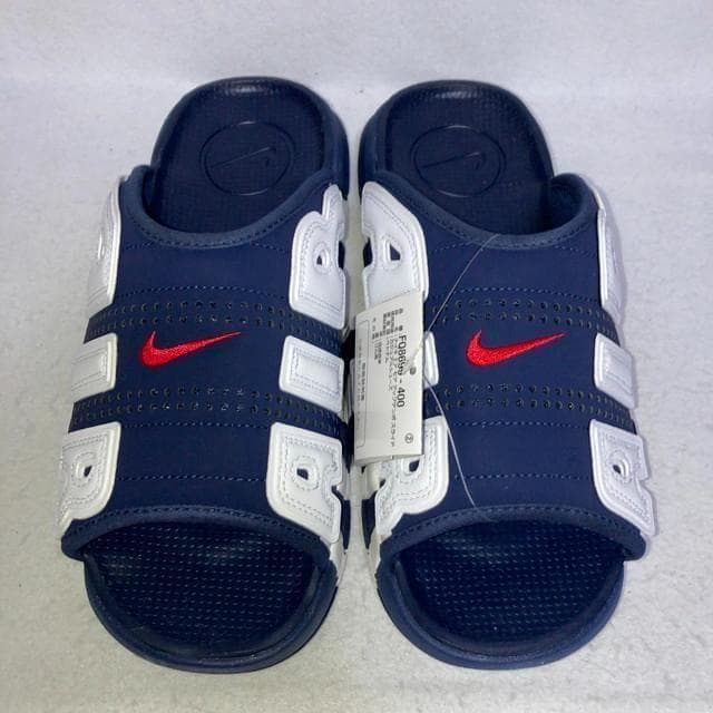 エアモアアップテンポ スライド ネイビー ホワイト レッド 33cm 箱付き