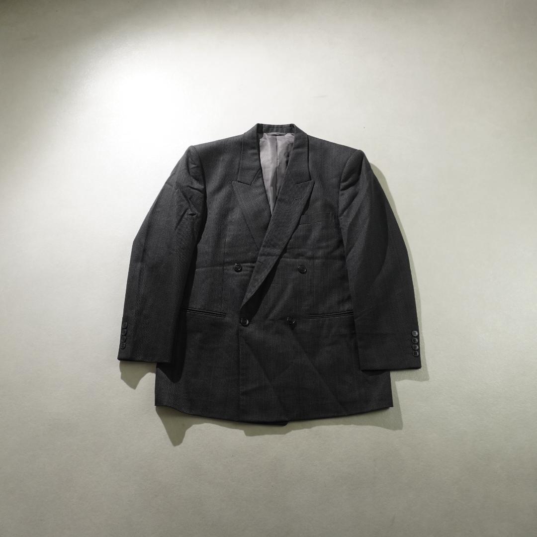 Christian Dior ストライプ柄ダブルセットスーツ グレー/TW366