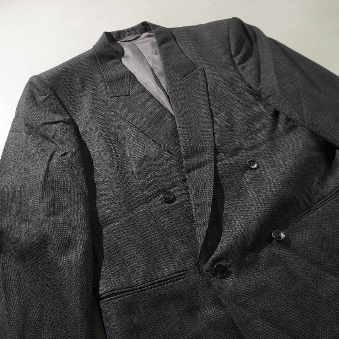 Christian Dior ストライプ柄ダブルセットスーツ グレー/TW366