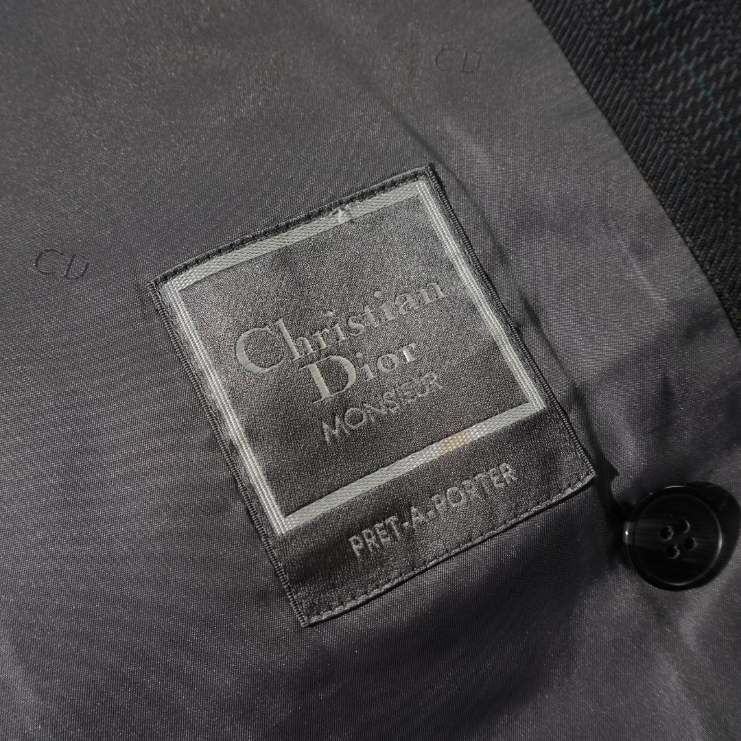 Christian Dior ストライプ柄ダブルセットスーツ グレー/TW366