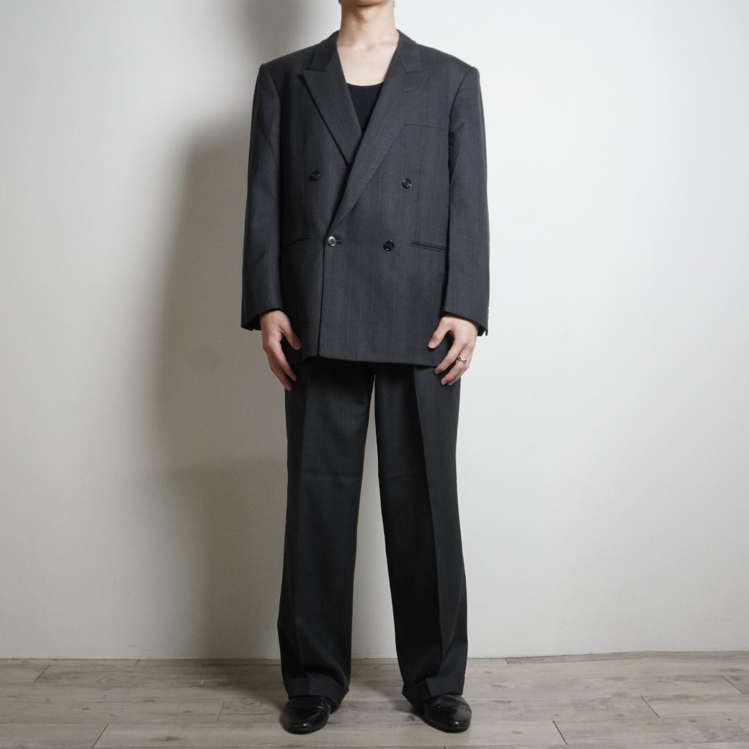 Christian Dior ストライプ柄ダブルセットスーツ グレー/TW366
