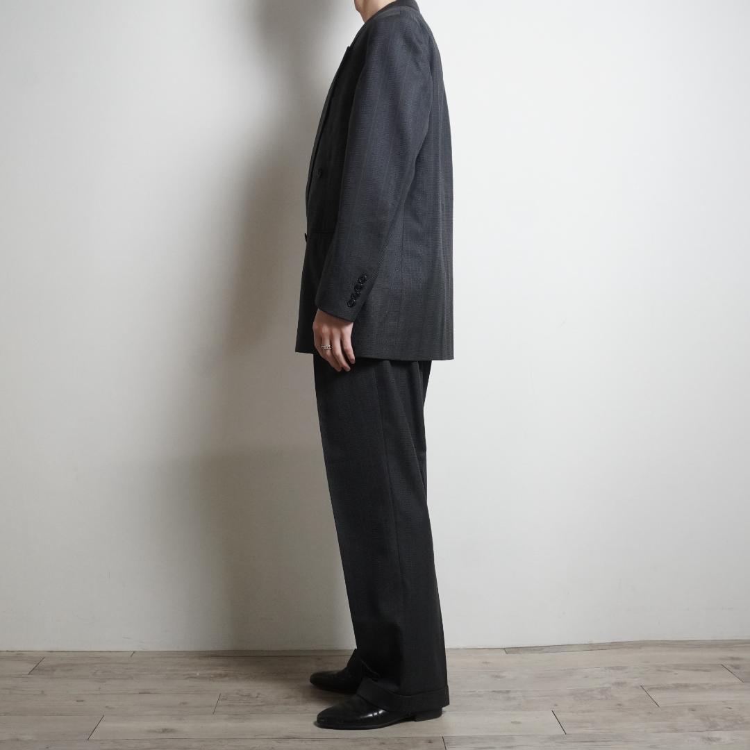 Christian Dior ストライプ柄ダブルセットスーツ グレー/TW366