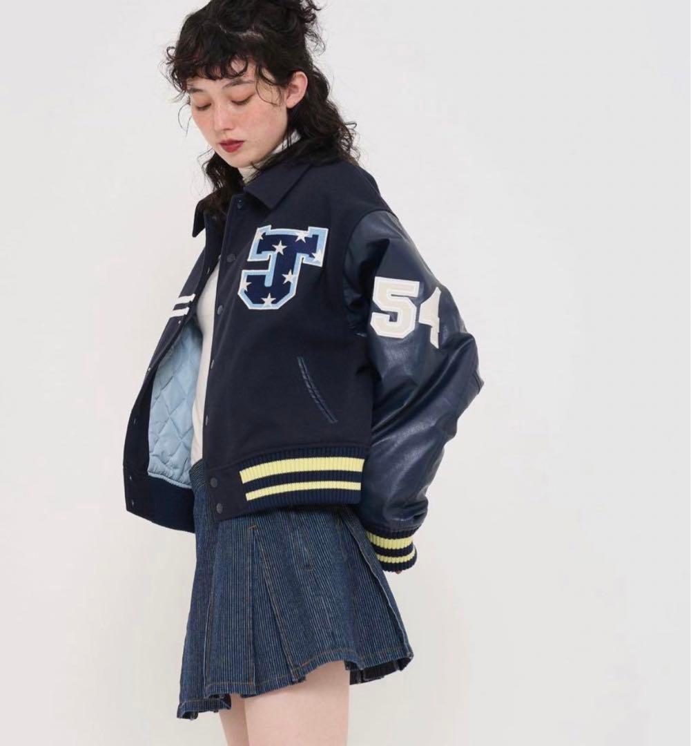 TINAJOJUN オリジナルワッペンスタジャン ネイビー