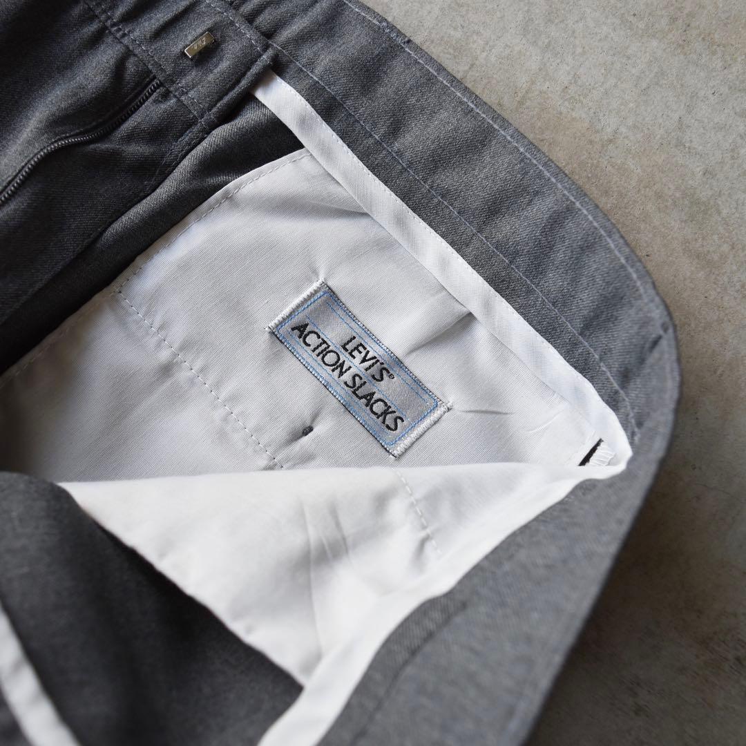 90s リーバイス アクションスラックス グレーW36L30TALONジッパー