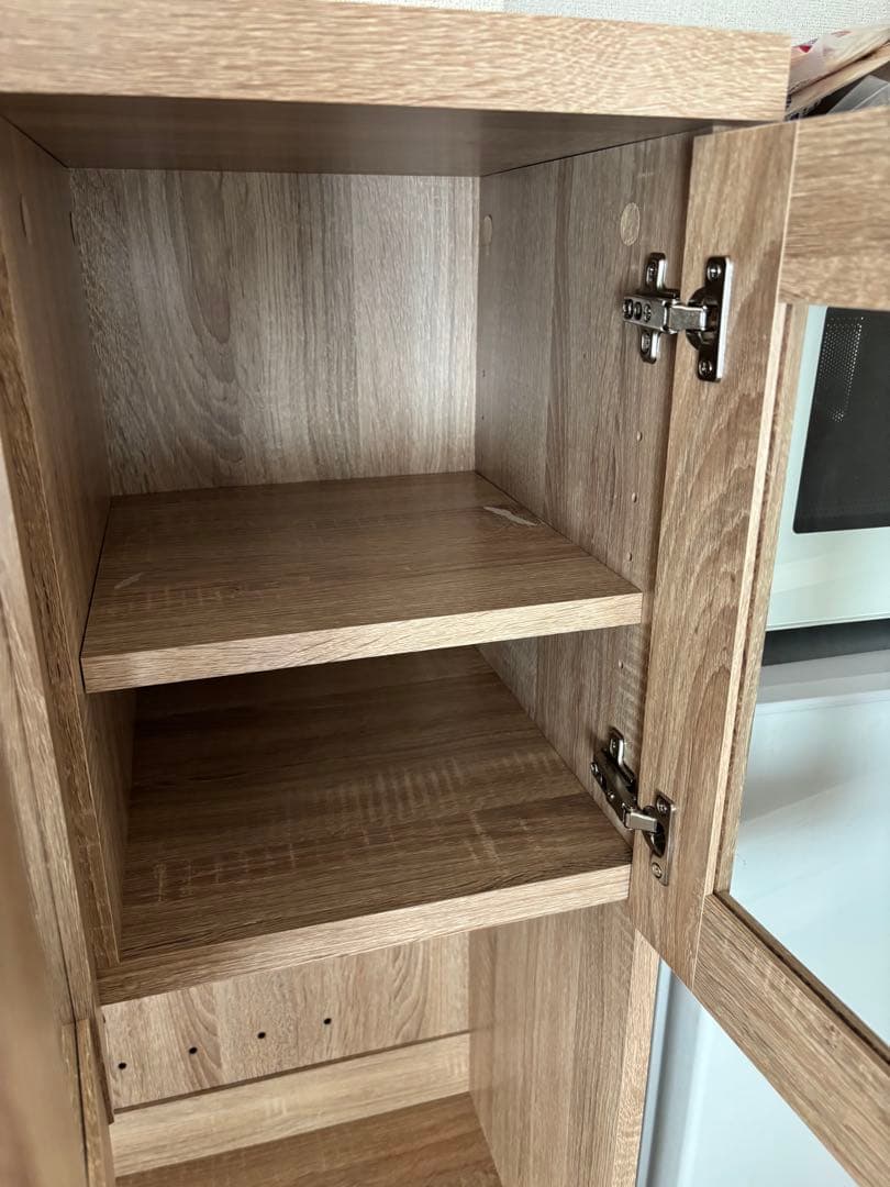 LOWYA スリムキッチン収納　食器棚　レンジ台収納棚ラック　1年使用