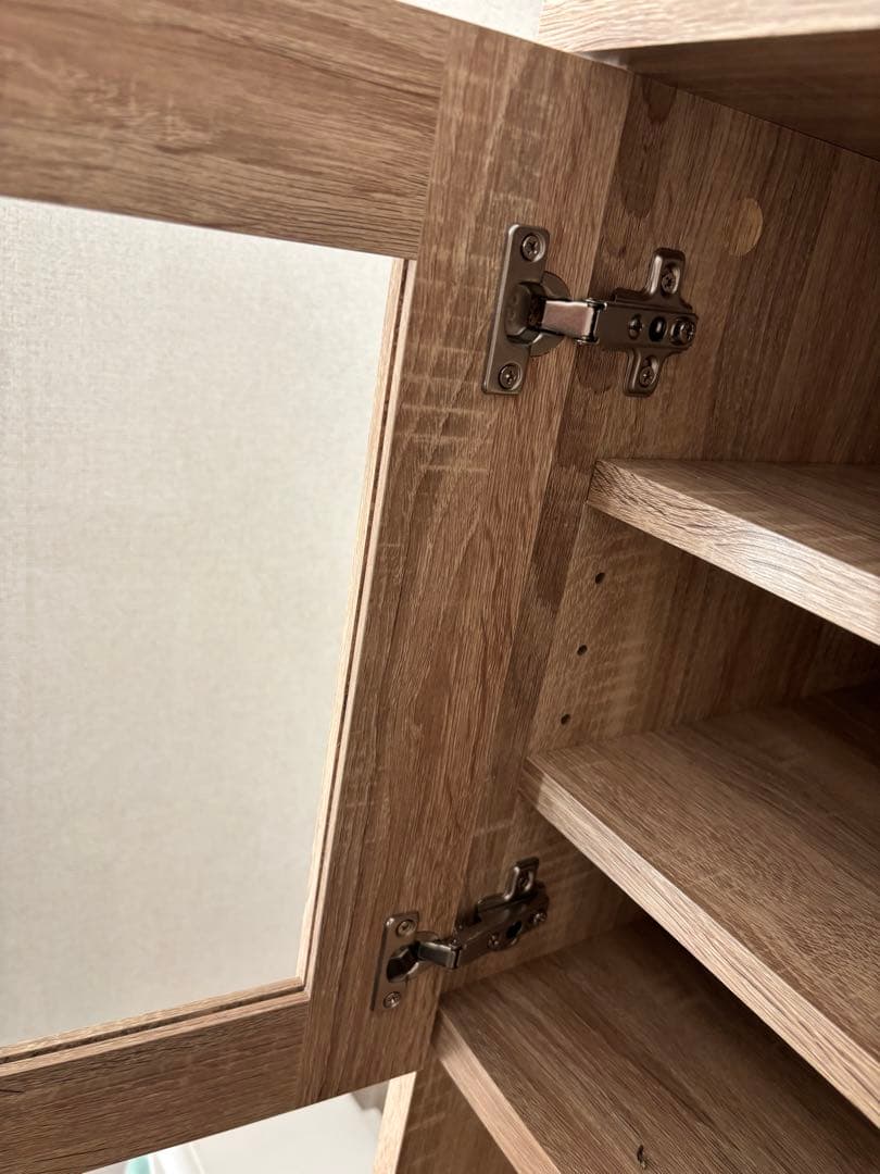 LOWYA スリムキッチン収納　食器棚　レンジ台収納棚ラック　1年使用