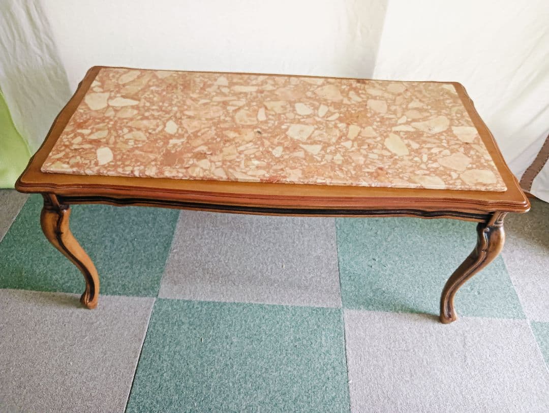 イタリア製  センターテーブル大理石 アンティーク【家財おまかせ便 配送予定】