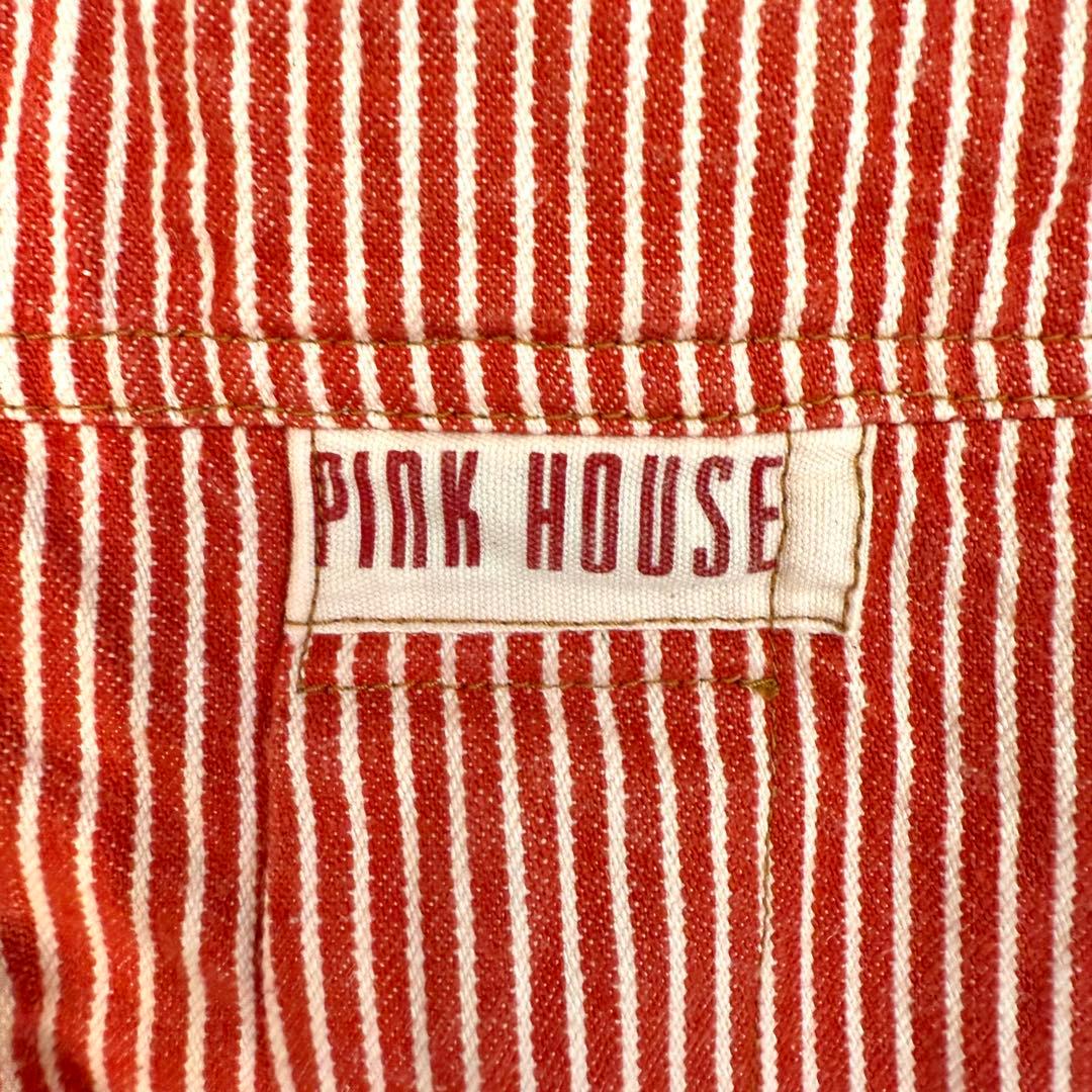 ピンクハウス オーバーオール サロペットオールインワン うさぎ 刺繍 ワッペン