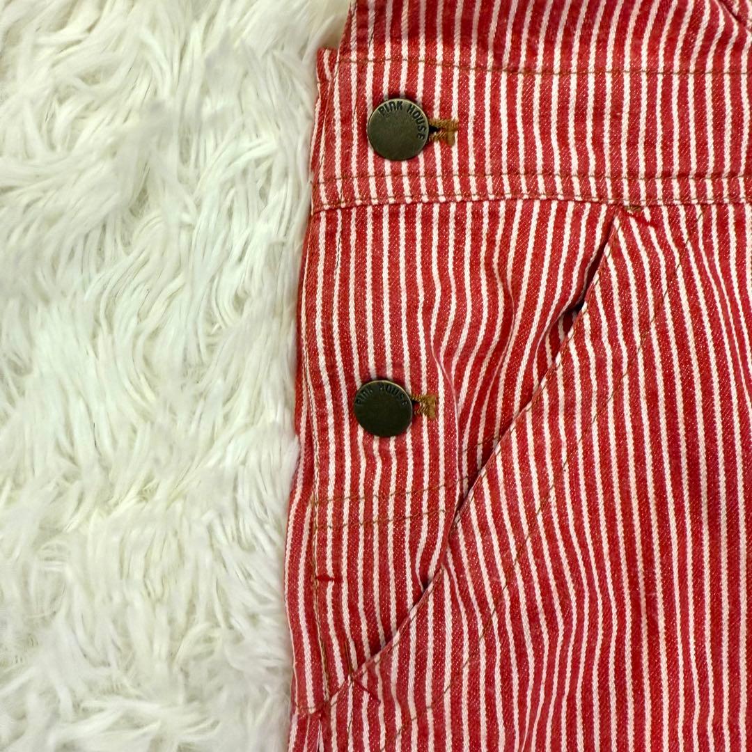 ピンクハウス オーバーオール サロペットオールインワン うさぎ 刺繍 ワッペン