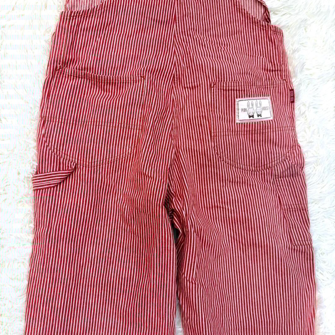 ピンクハウス オーバーオール サロペットオールインワン うさぎ 刺繍 ワッペン