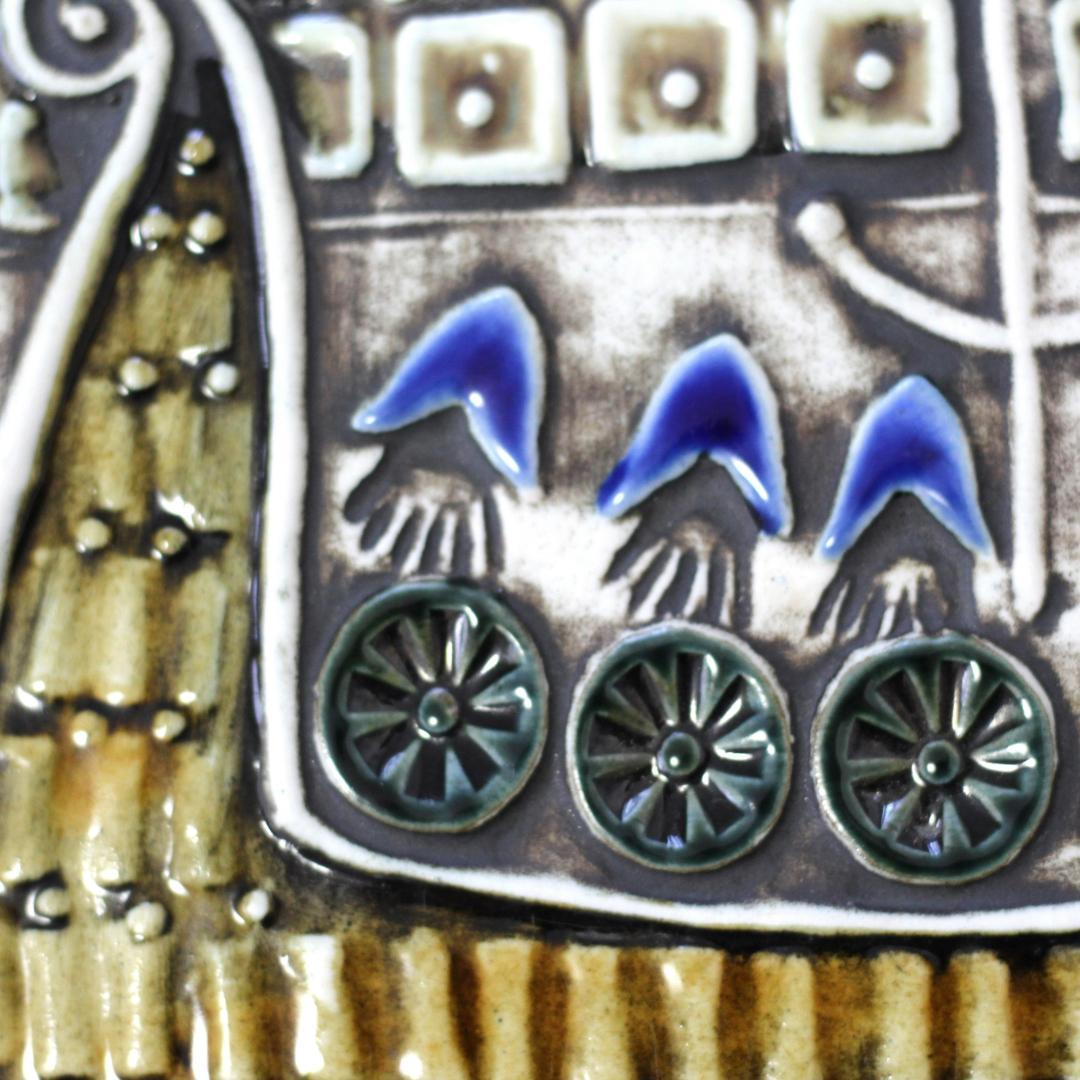 Lisa Larson　リサラーソン　UNIK 陶板 フネ　北欧ヴィンテージ雑貨