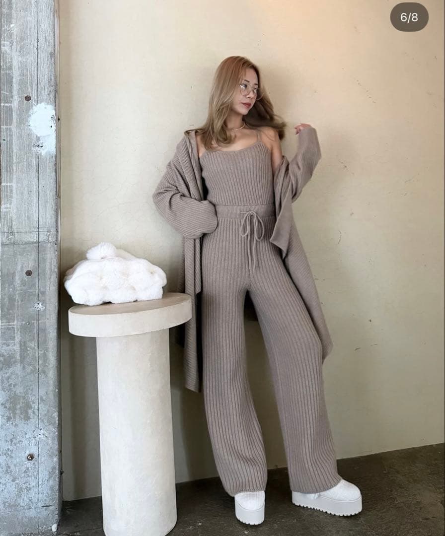  PARTY イレヘムカーデメリブニットオール インワン