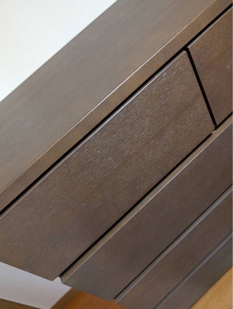 ■送料込■無印 MUJI 木製4段 チェスト 収納 ブラウン たんす 衣類収納