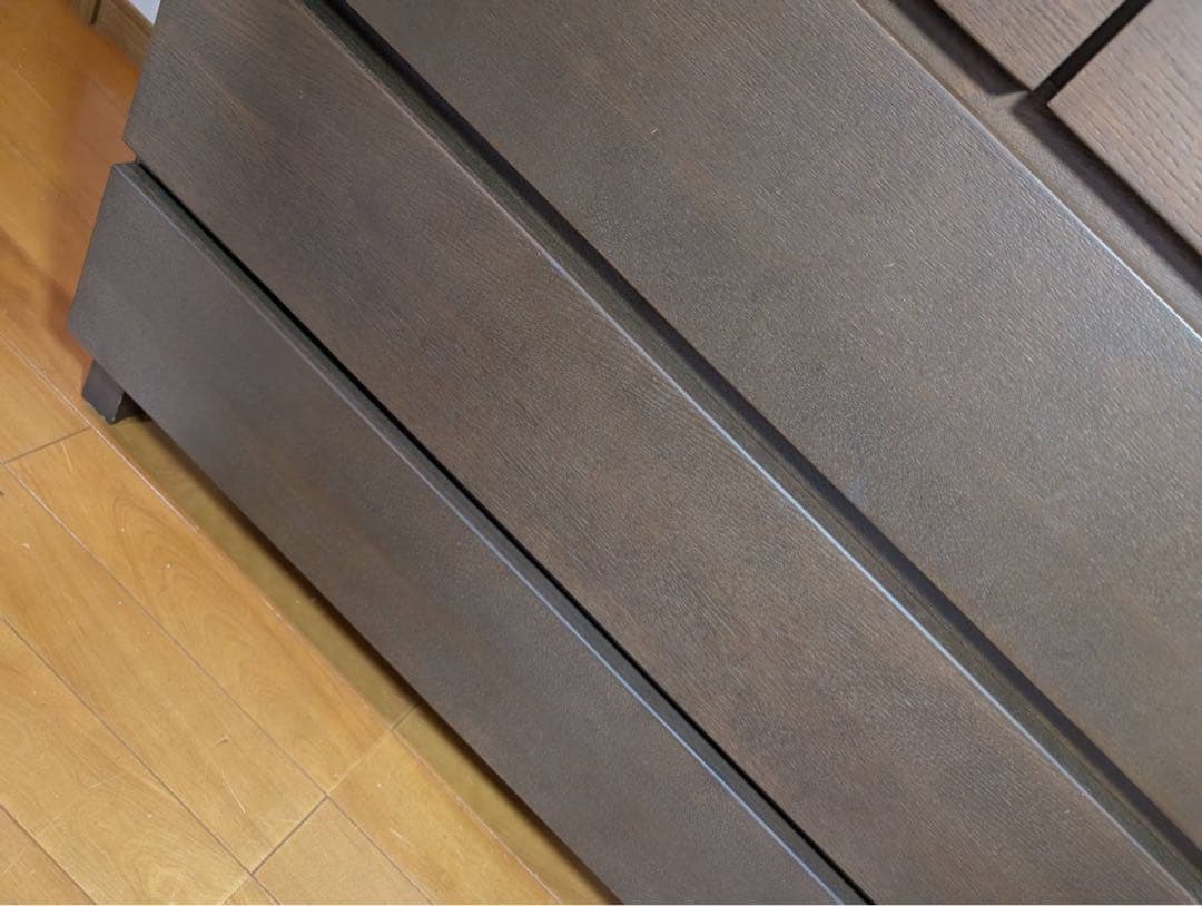 ■送料込■無印 MUJI 木製4段 チェスト 収納 ブラウン たんす 衣類収納