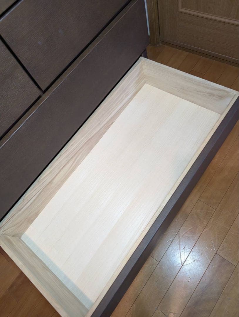 ■送料込■無印 MUJI 木製4段 チェスト 収納 ブラウン たんす 衣類収納