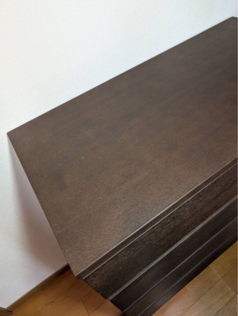 ■送料込■無印 MUJI 木製4段 チェスト 収納 ブラウン たんす 衣類収納