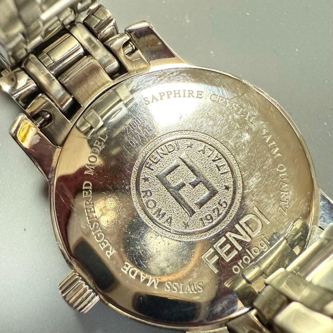 【稼働】FENDI 2100L 腕時計 ピンク レディース クォーツ デイト