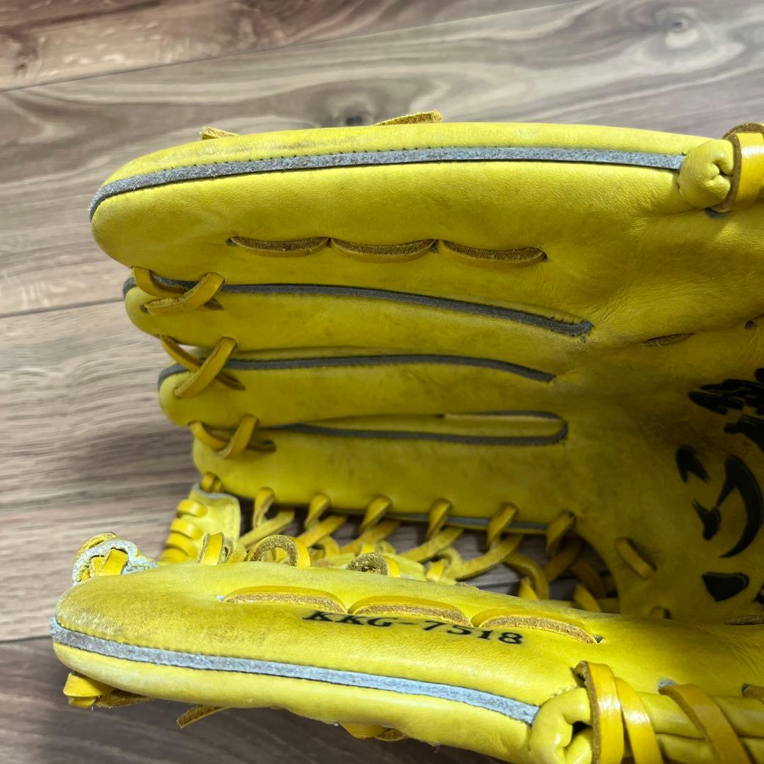 ハム太郎さん専用　ハイゴールド　イエロー レザー 軟式グローブ