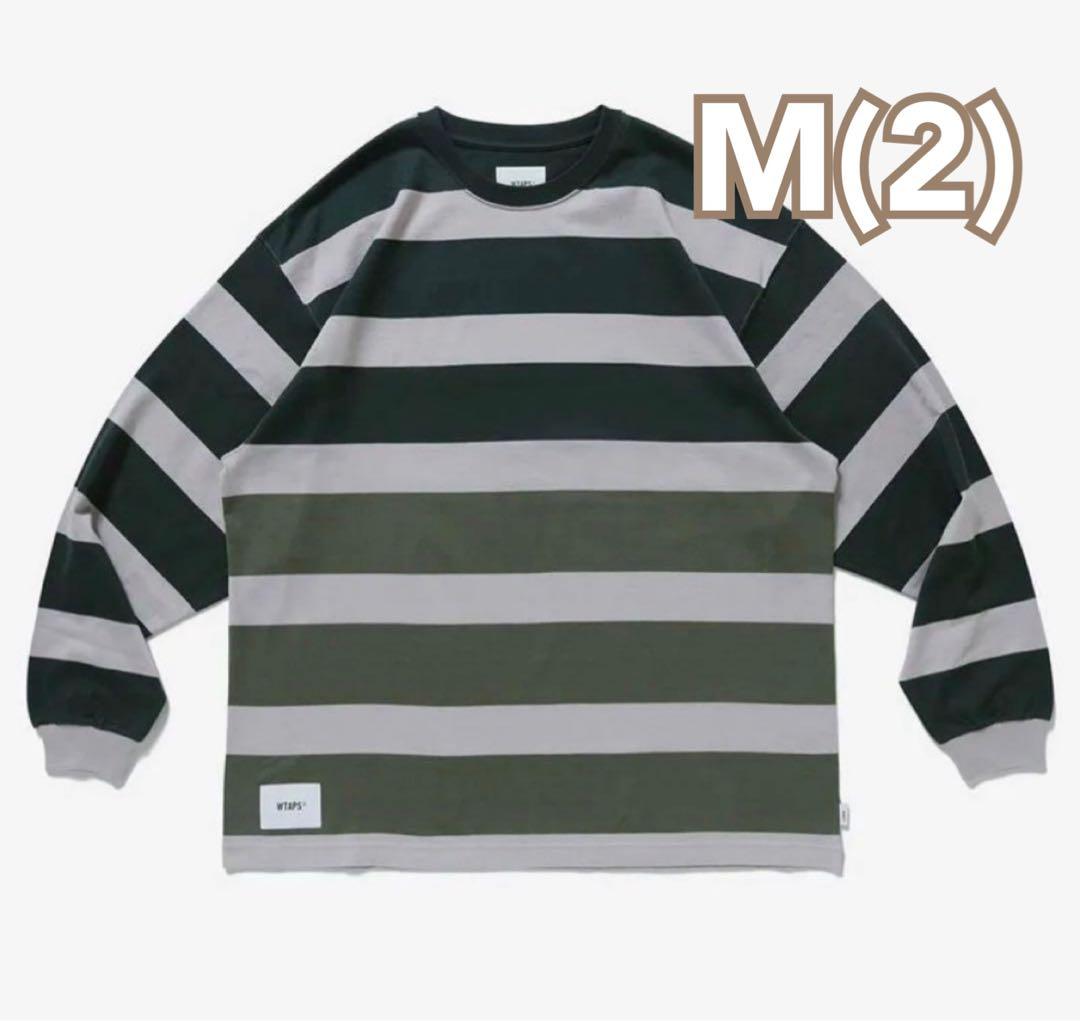 WTAPS 22SS LANE ボーダー L/S COTTON GREEN M