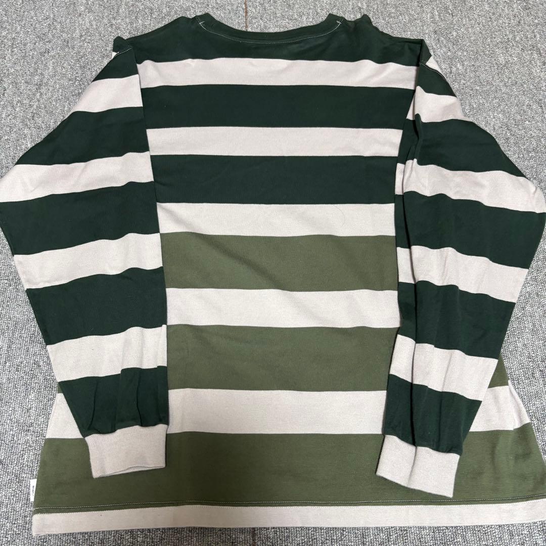 WTAPS 22SS LANE ボーダー L/S COTTON GREEN M