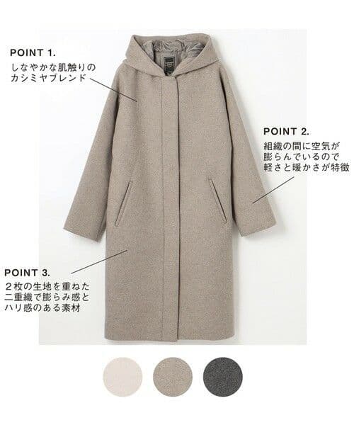 新品未使用　エニィファム　カシミヤブレンドフーデット コート　グレー