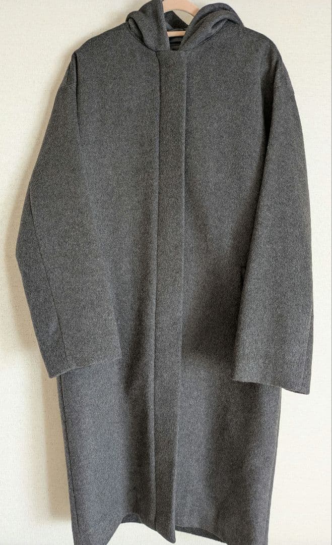 新品未使用　エニィファム　カシミヤブレンドフーデット コート　グレー