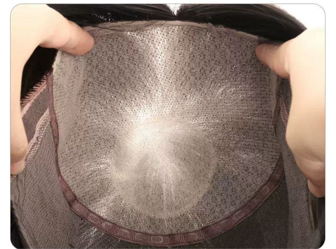 総手植え人毛ウィッグ☆自然☆ ふわっと軽いカールショート☆☆ST86 黒