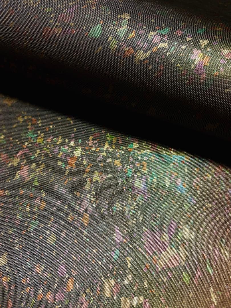 袋帯　螺鈿　金彩　刺繍　花唐草文様　お太鼓柄