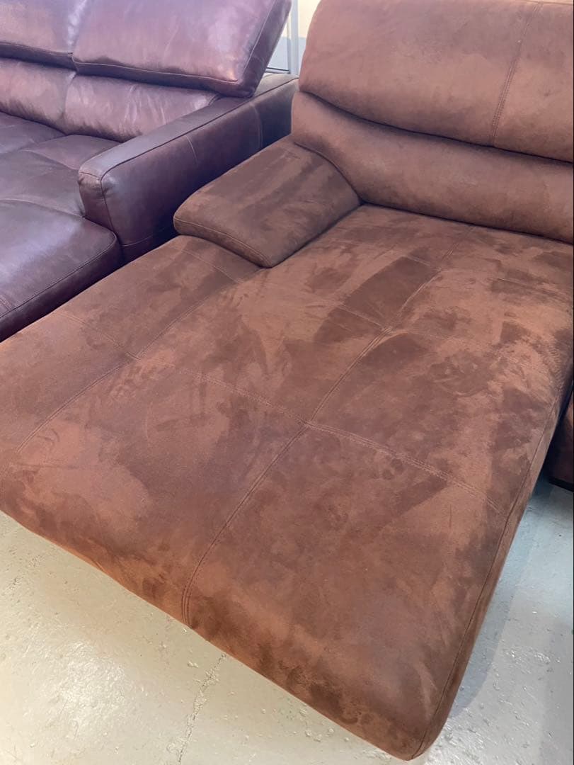 TMS　カウチソファ　レザーテックス　関家具　【展示品】