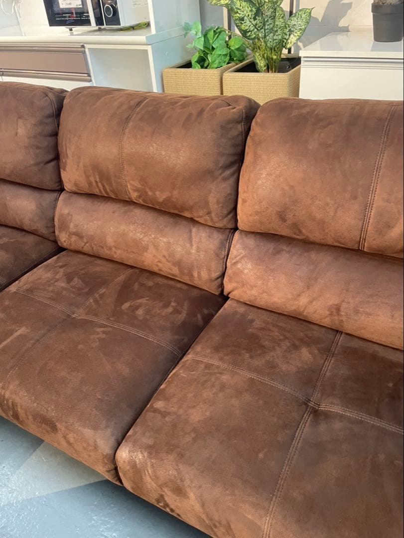 TMS　カウチソファ　レザーテックス　関家具　【展示品】