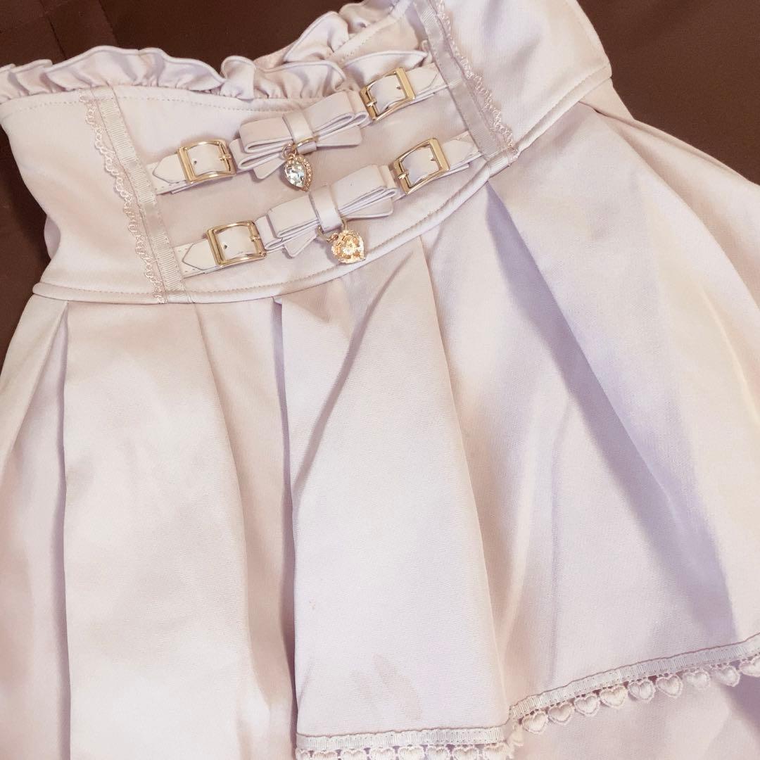 ♡ LIZLISA 2連リボンベルトスカパン ピンク♡