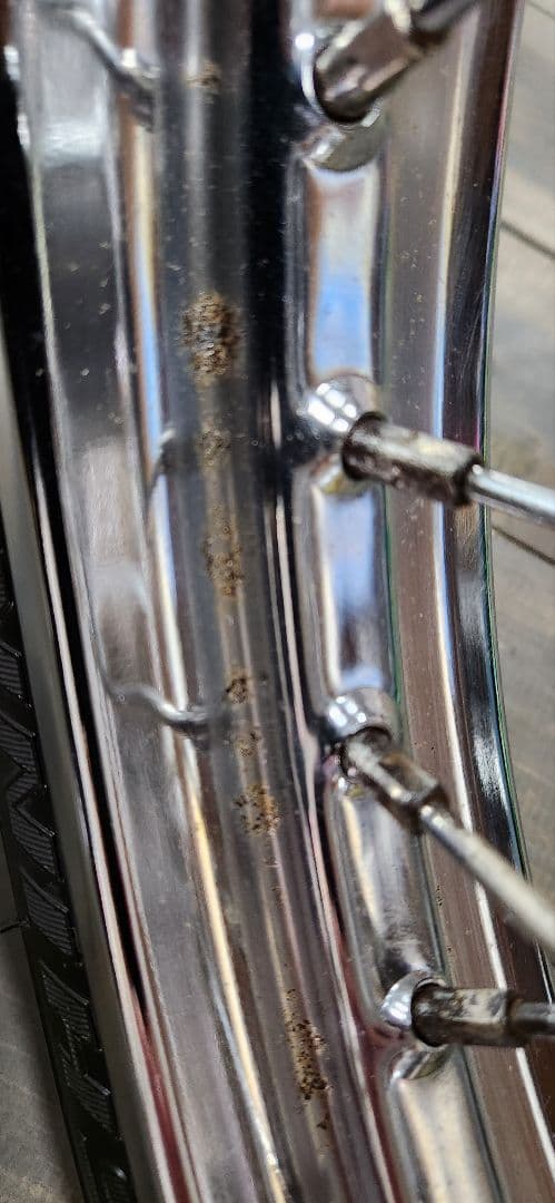 ハーレー　２１インチホイール　　　　ショベル（バリ山タイヤ付き)