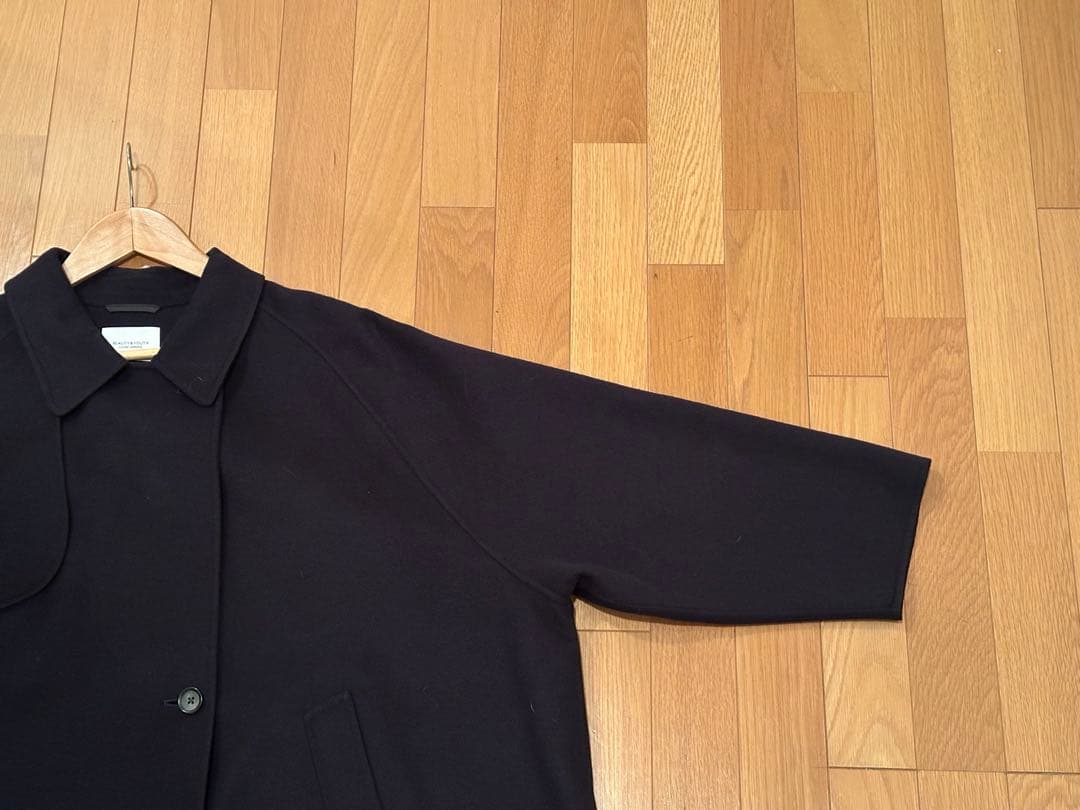 ビューティアンドユース　リバーポンチョコート　ネイビー