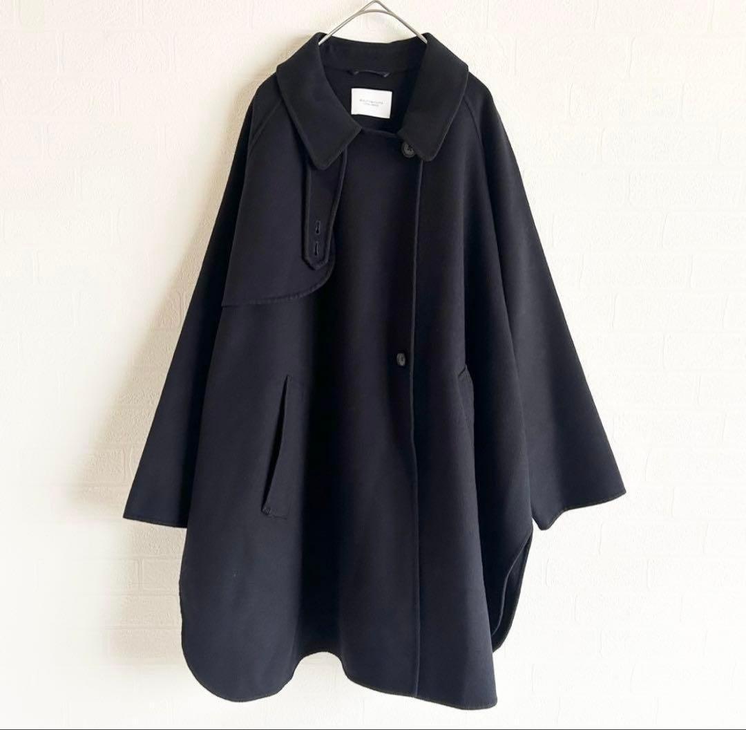 ビューティアンドユース　リバーポンチョコート　ネイビー
