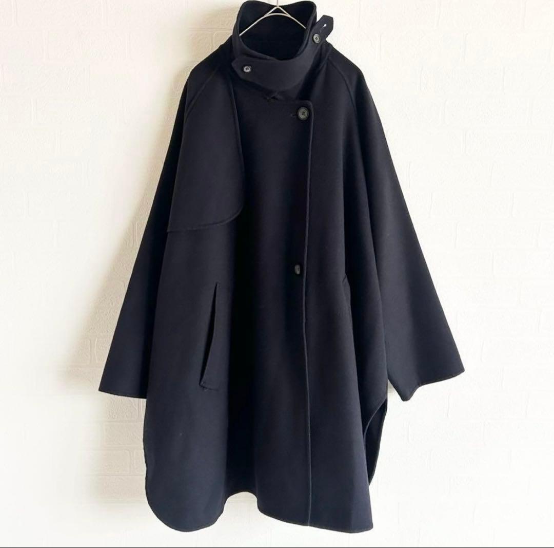 ビューティアンドユース　リバーポンチョコート　ネイビー