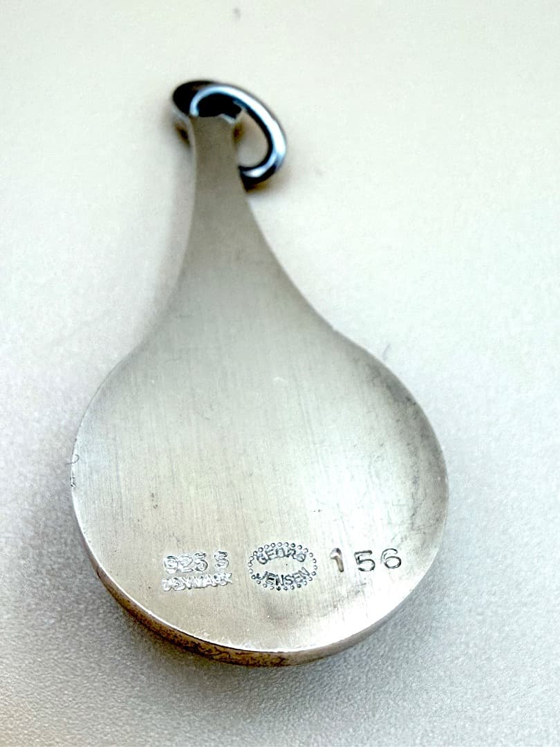 【未使用】  ヘマタイト シルバー ペンダントトップ 北欧