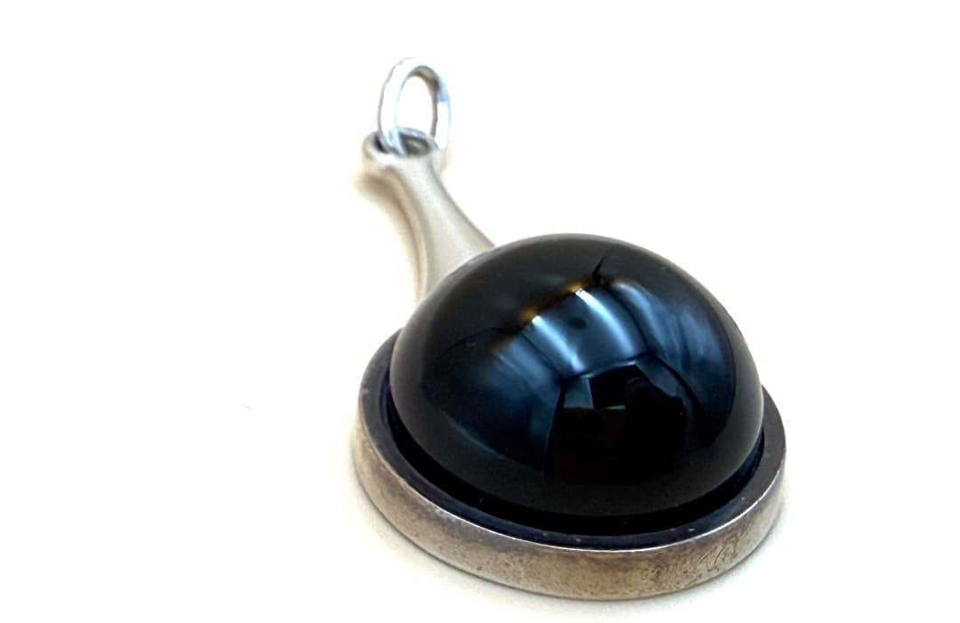 【未使用】  ヘマタイト シルバー ペンダントトップ 北欧