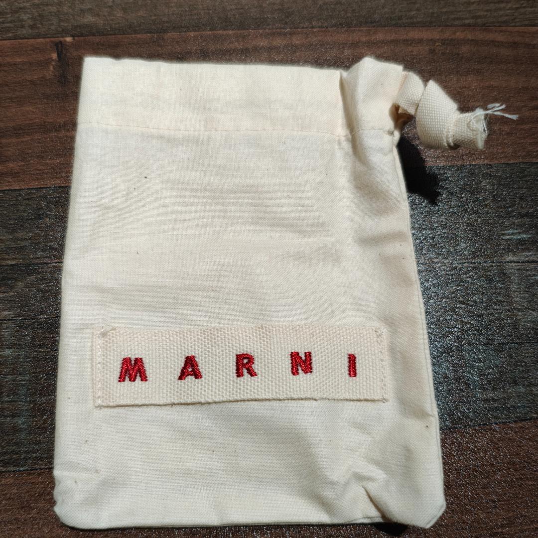 MARNI ネイビー ホワイト キーケース【付属品完備】