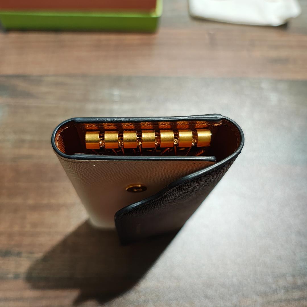 MARNI ネイビー ホワイト キーケース【付属品完備】