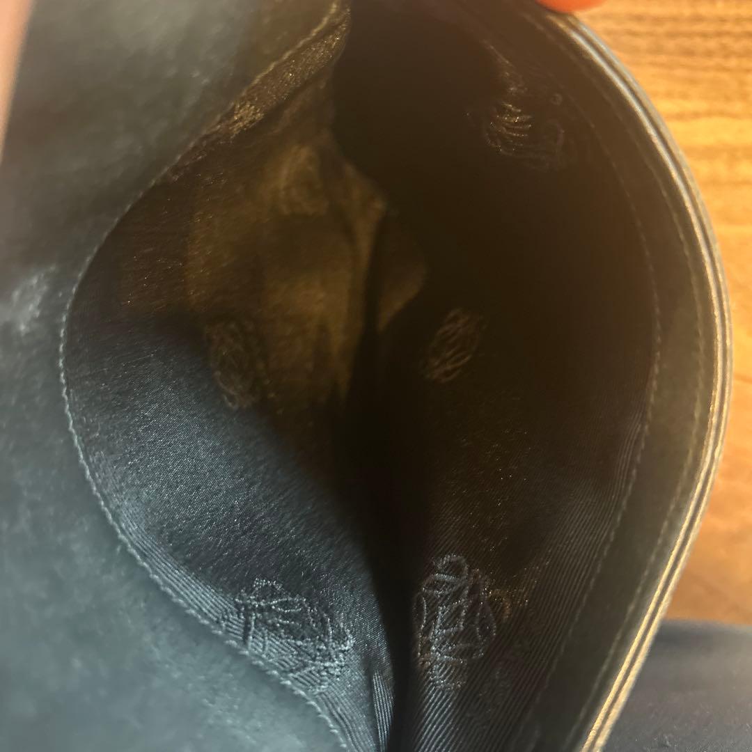 人気 LOEWE ロエべ アナグラム ロゴ レザー ショルダーバッグ ブラック