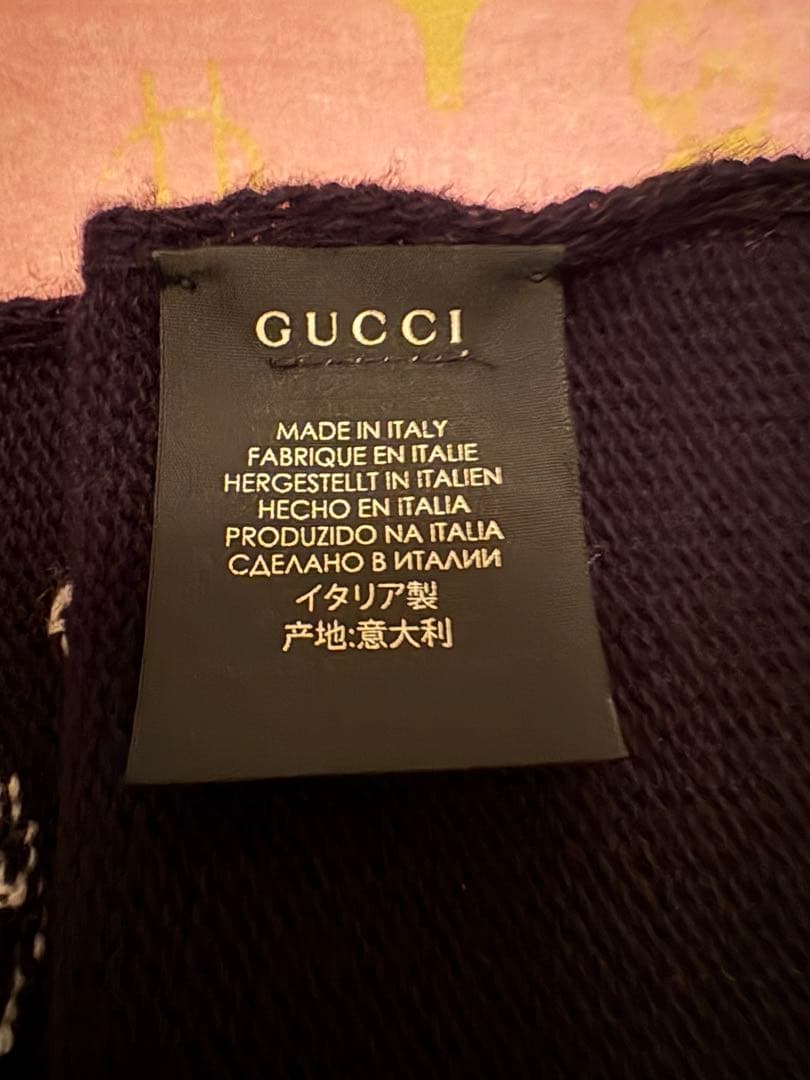 GUCCI グッチ 限定品 マフラー GG ゴースト　専用箱付