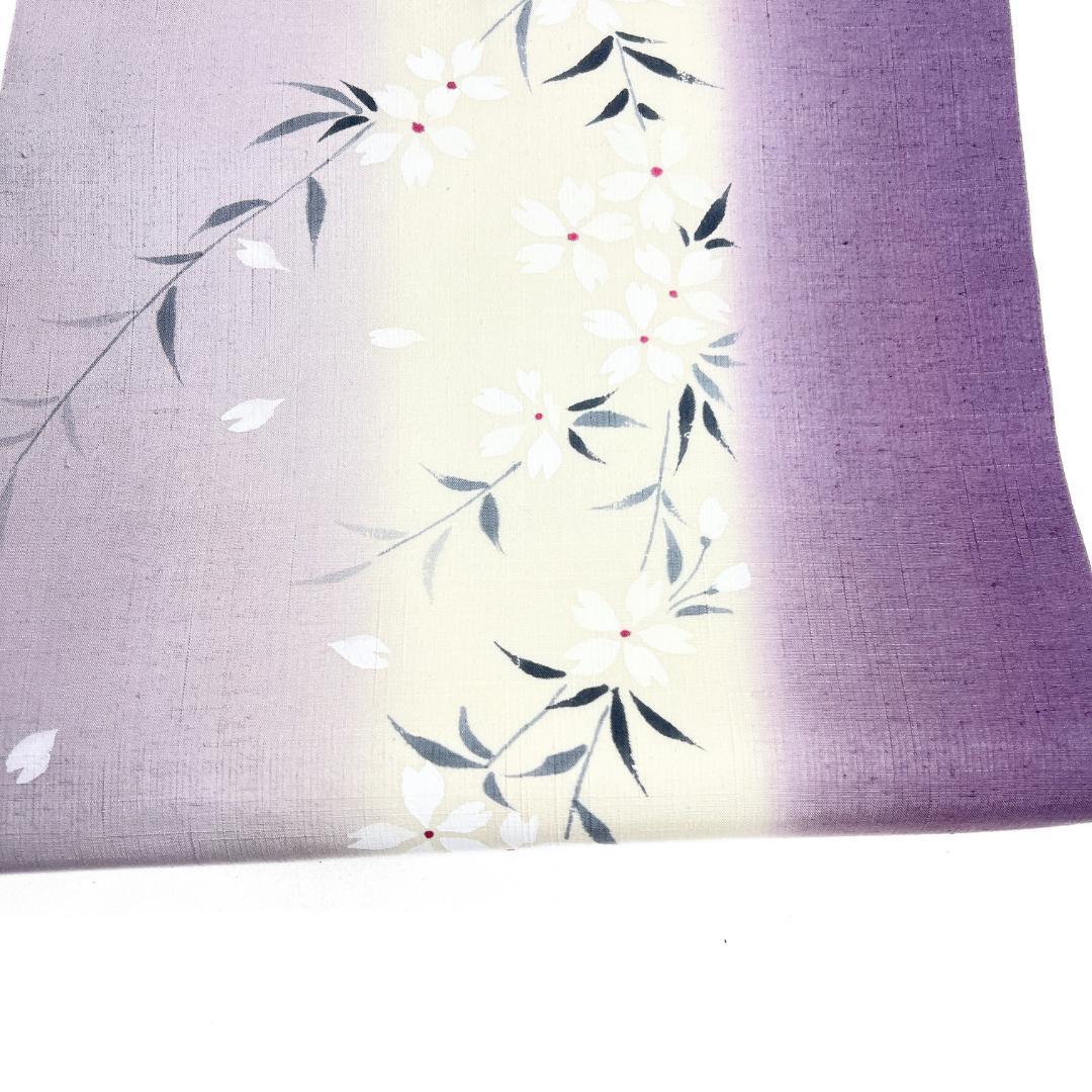 名古屋帯　紬　桜　縦縞　グラデーション　着物　122b d ms