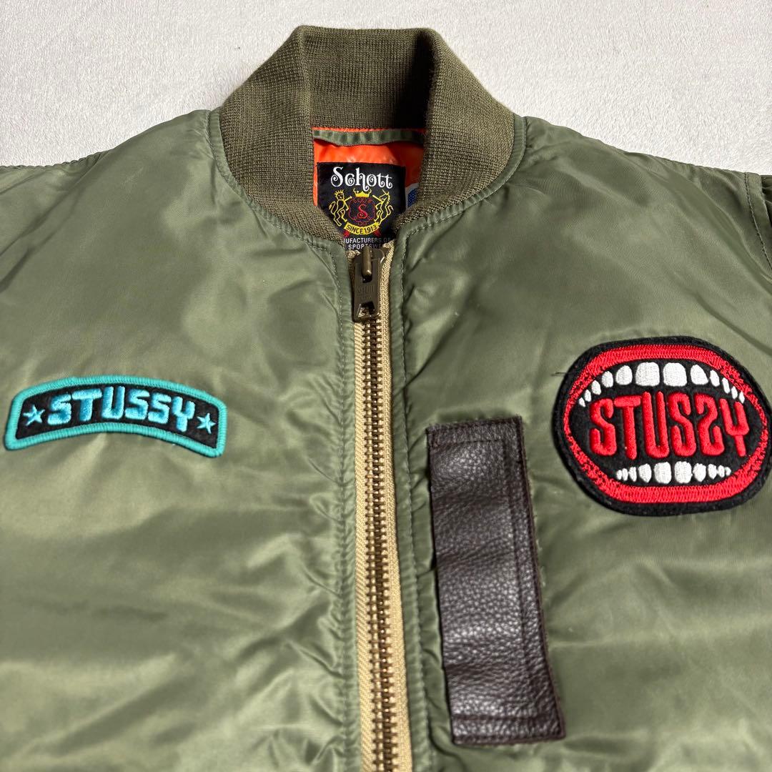 stussy schott ショット　コラボ　ma1フライトジャケット