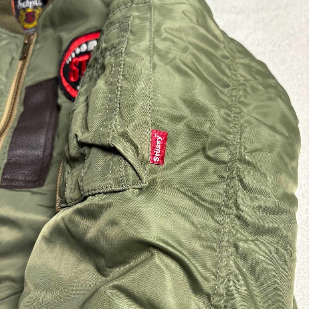 stussy schott ショット　コラボ　ma1フライトジャケット
