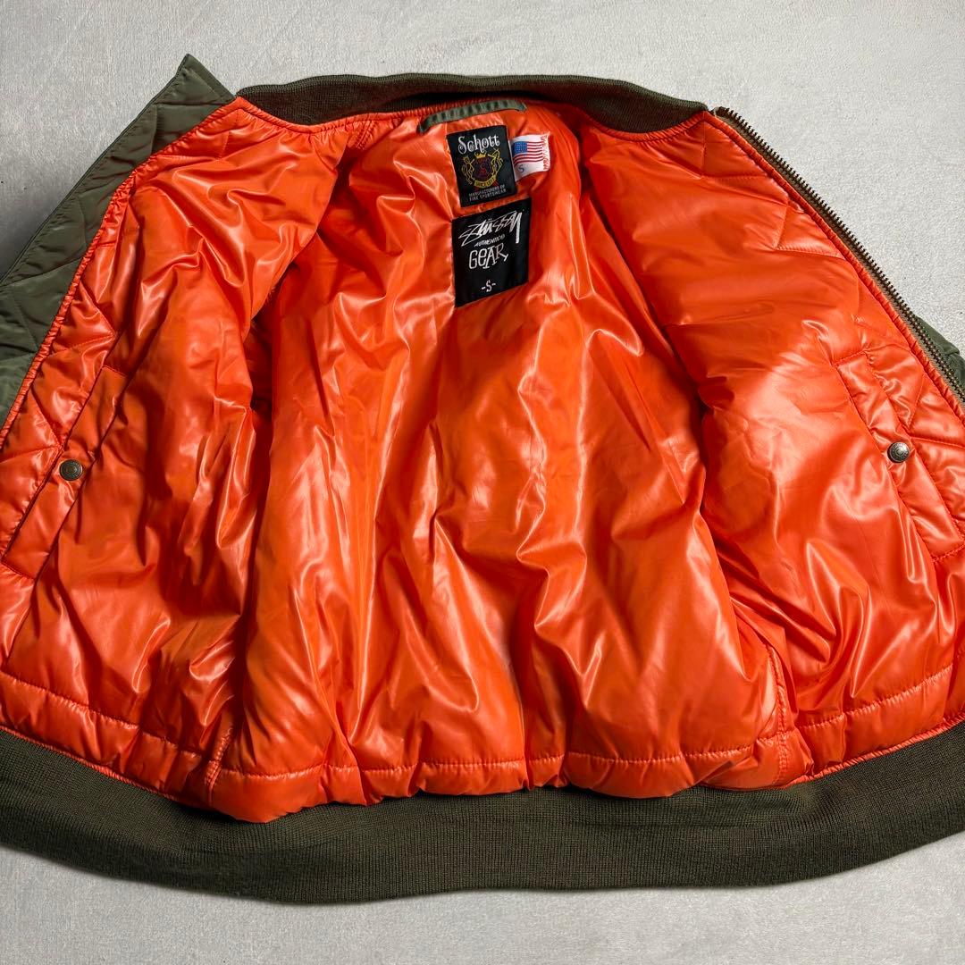 stussy schott ショット　コラボ　ma1フライトジャケット