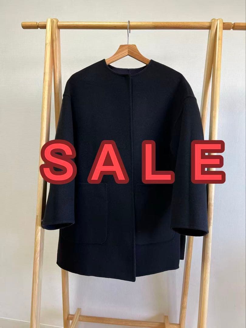 UNITED ARROWSバイカラー リバー ミドルコート