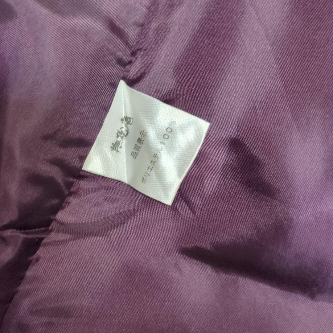 黒地に花柄の小紋着物 撫松庵 プレタМサイズ