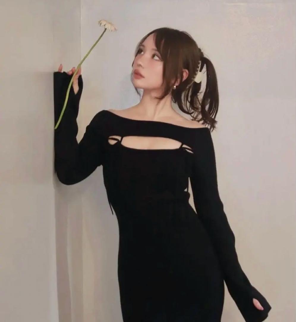 andmary Bebe knit dress 黒　black アンドマリー