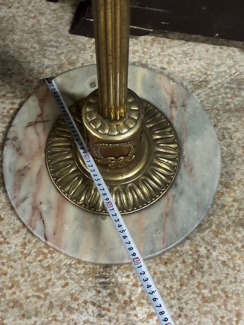 大理石 回転式 スタンド ポール ハンガー アンティーク